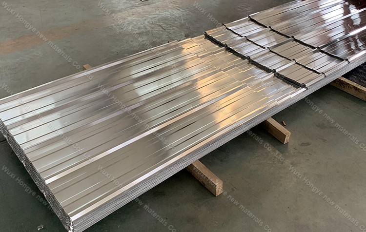 Decorative aluminum roof tiles