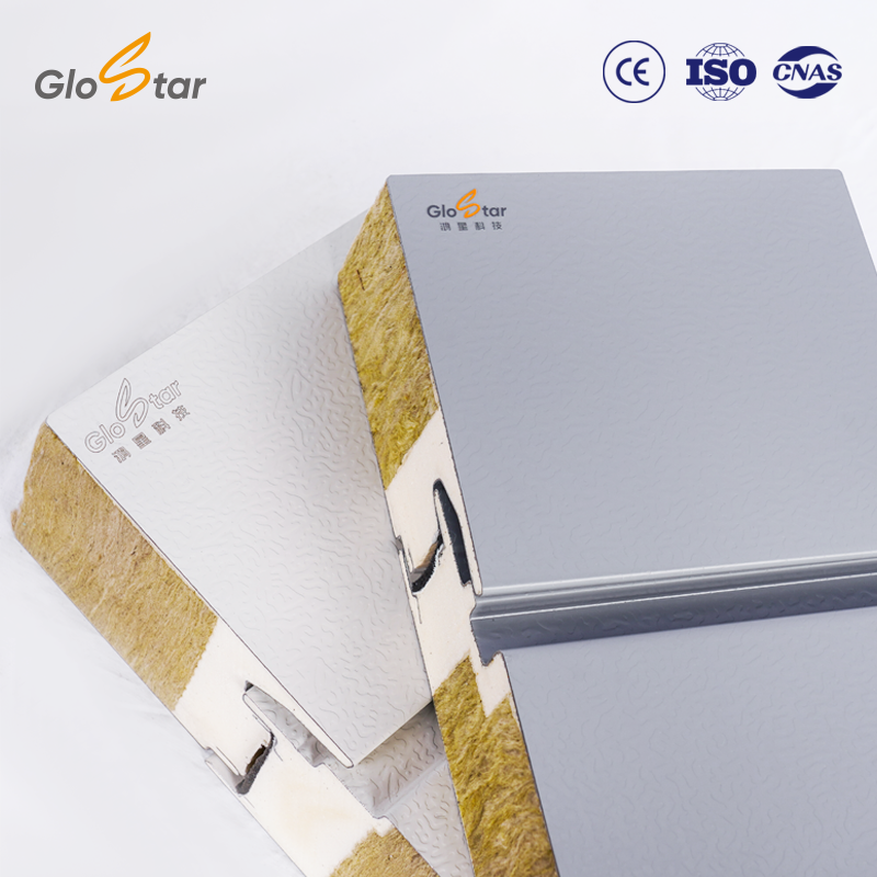 75mm PU Sealed Rock Wool Cladding Panel A1 Fireproof V-Groove 3D Effect External Wall System For Hotel Building