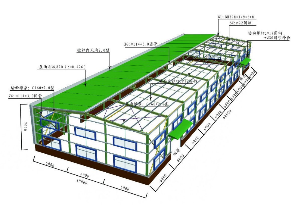 Modern Prefabricated Steel Structure Metal Building Warehouse Workshop Building