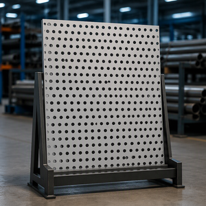 Staggered Perforated Metal Sheet Round Hole Stainless Steel Panel For Balustrade Railing Work Custom Size Set And Kit