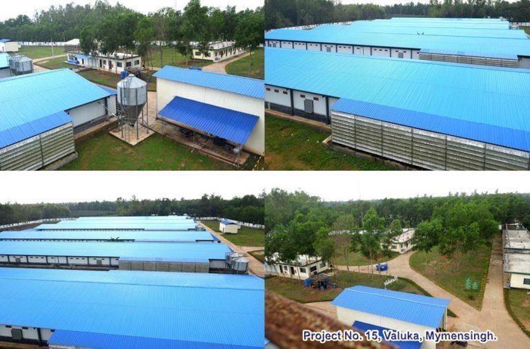 Steel structure warehouse enclosed with color coated sheets