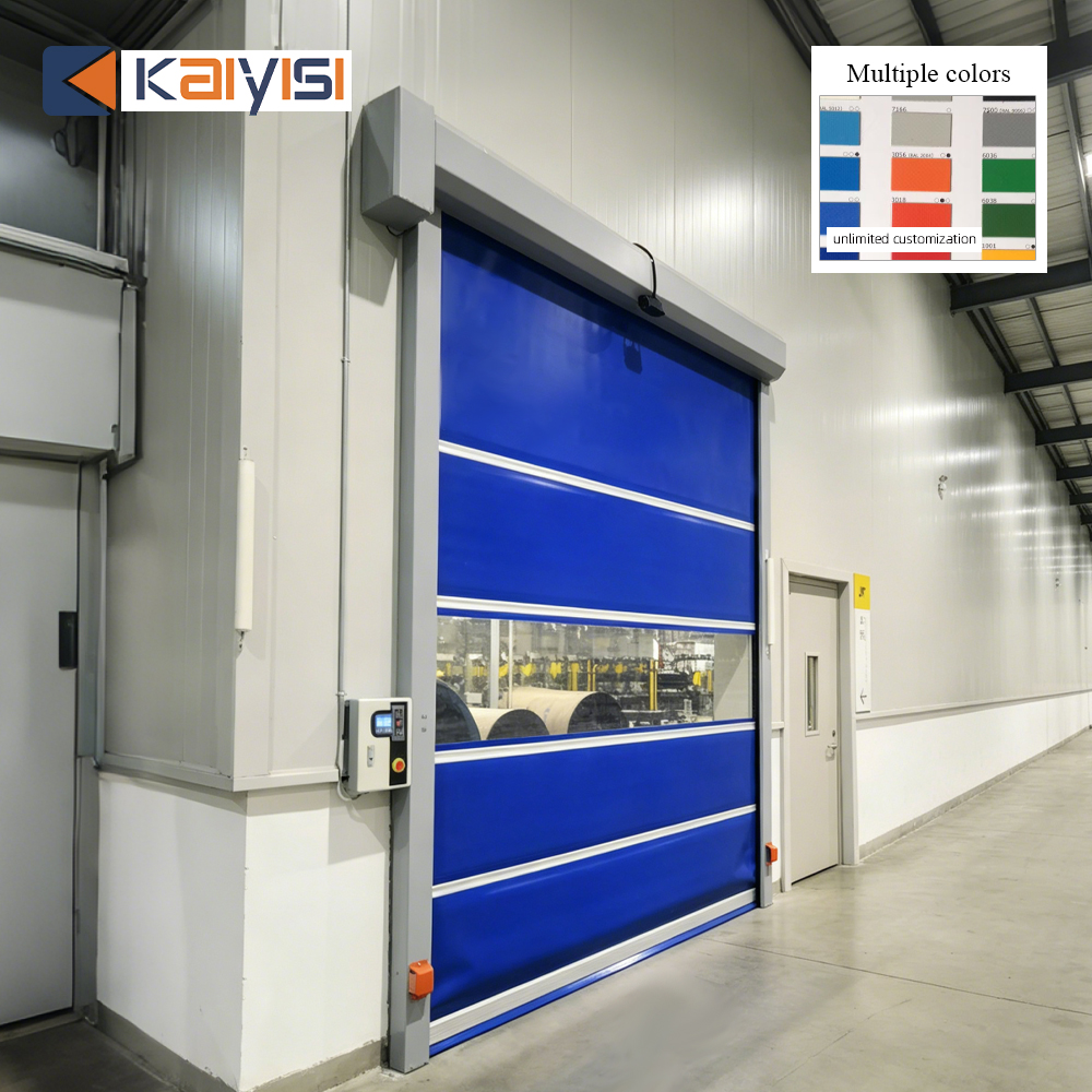 Automatic High Speed Door Fast Roller Shutter PVC Rolling Up Door For Warehouse Industrial Use