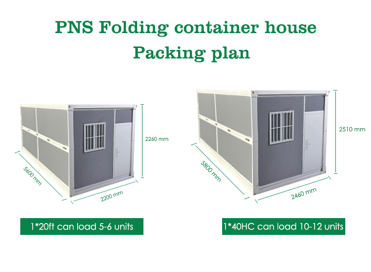 Folded container dimensions diagram