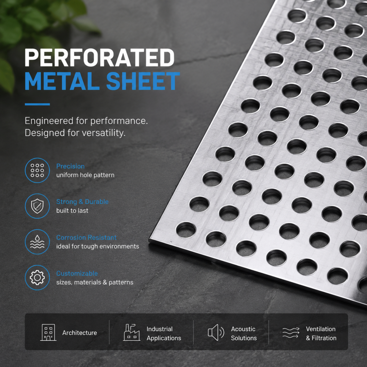 Staggered Perforated Metal Sheet Round Hole Stainless Steel Panel For Balustrade Railing Work Custom Size Set And Kit