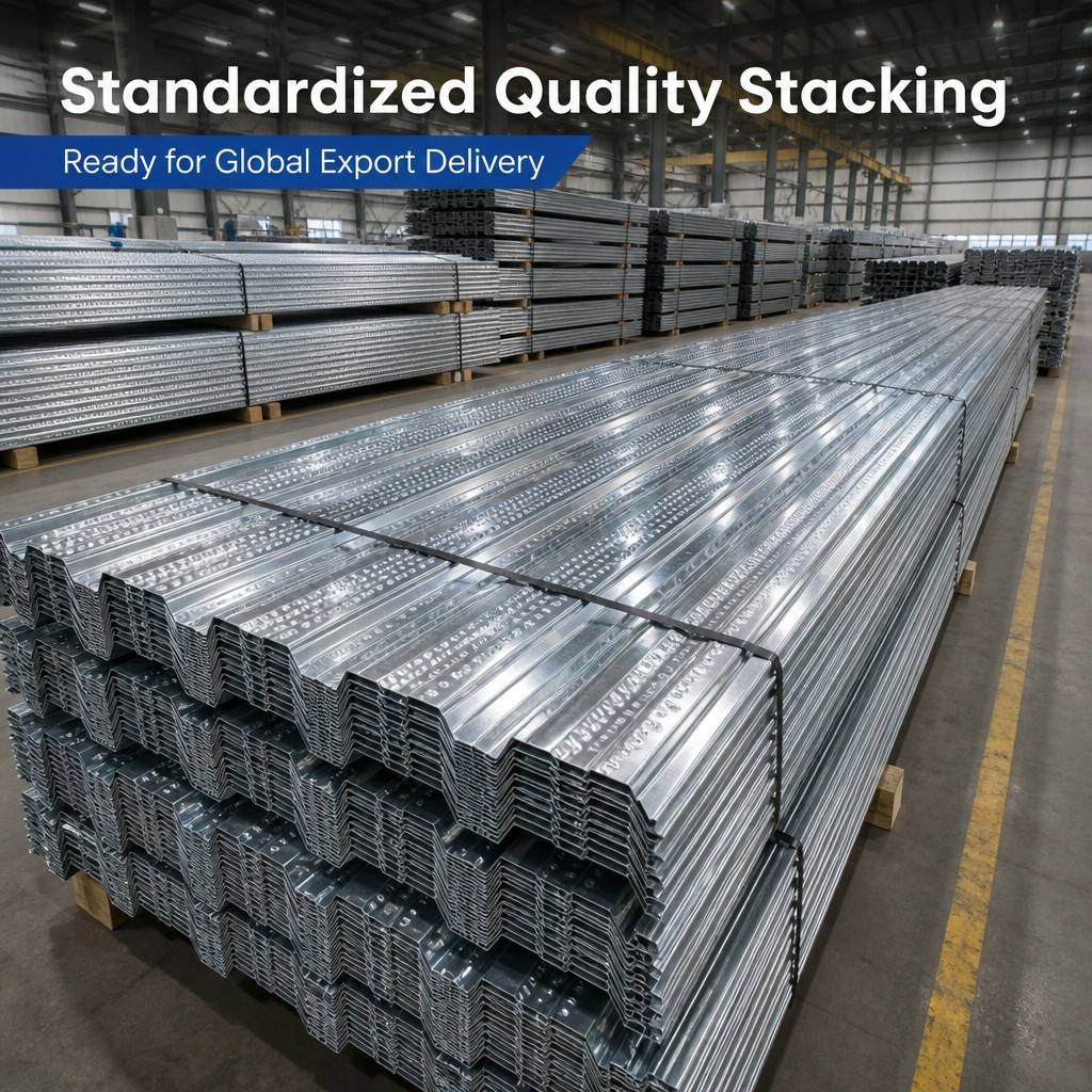 Modern Corrugated Open Rib Galvanized Steel Floor Decking Panel for Steel Frame Building Construction Wall & Decoration Use