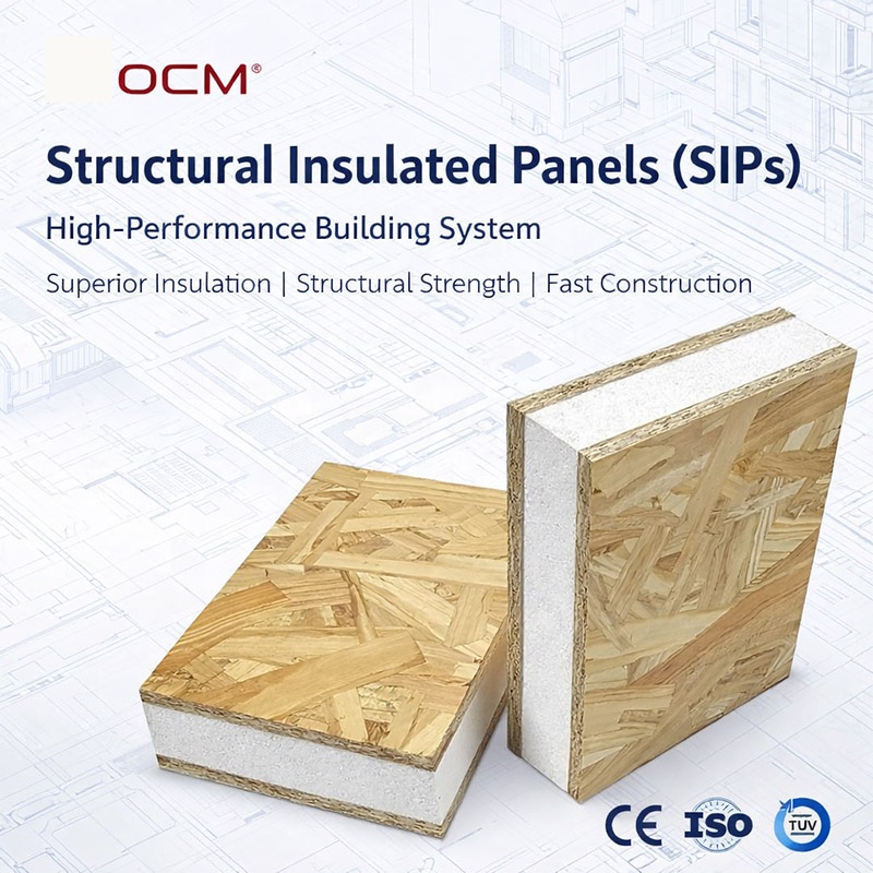 ISO 9001 OSB SIP Panel Manufacturer Structural Insulated Panel Prefabricated House High R Value Insulation Core Building Panel