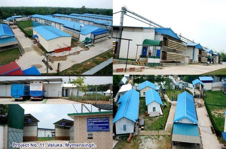 Steel building structural members installation and workshop fabrication