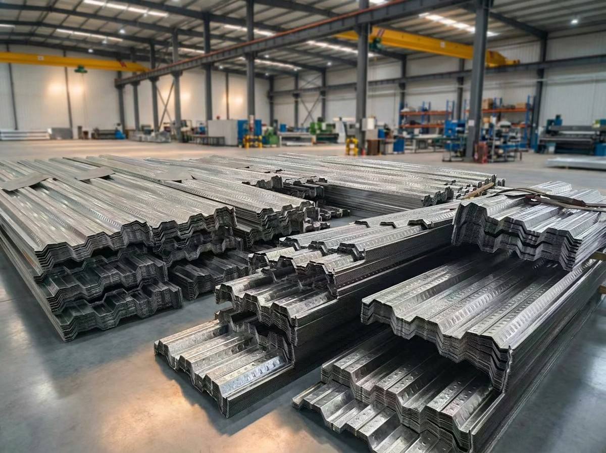 Modern Corrugated Open Rib Galvanized Steel Floor Decking Panel for Steel Frame Building Construction Wall & Decoration Use