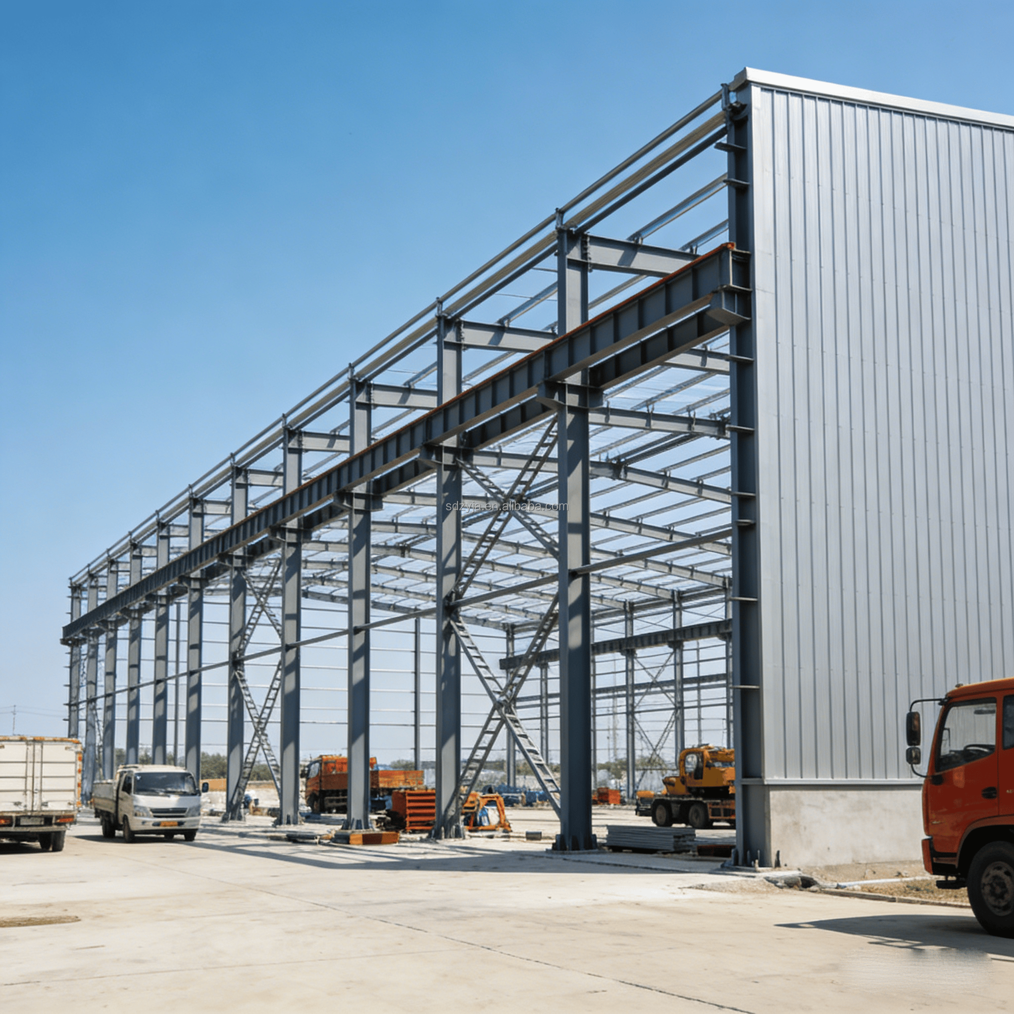 Multi Storey Steel Structure Workshop & Steel Warehouse Prefab Factory Building Mezzanine Floor Modern Design