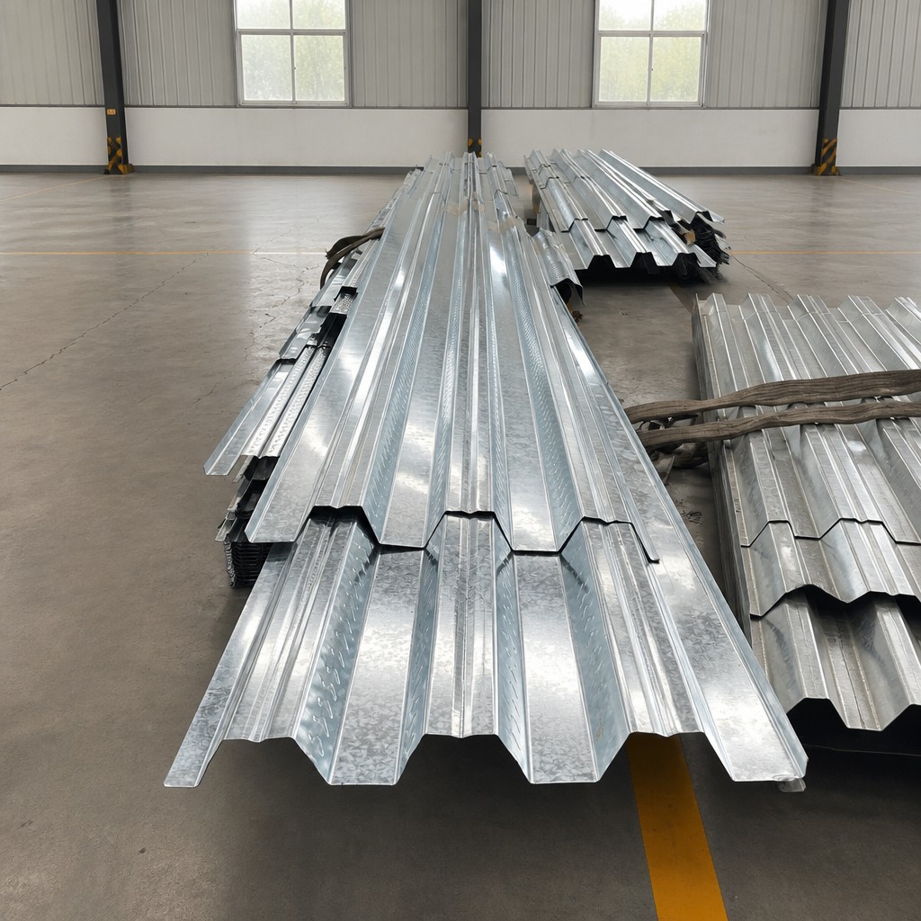 Modern Corrugated Open Rib Galvanized Steel Floor Decking Panel for Steel Frame Building Construction Wall & Decoration Use