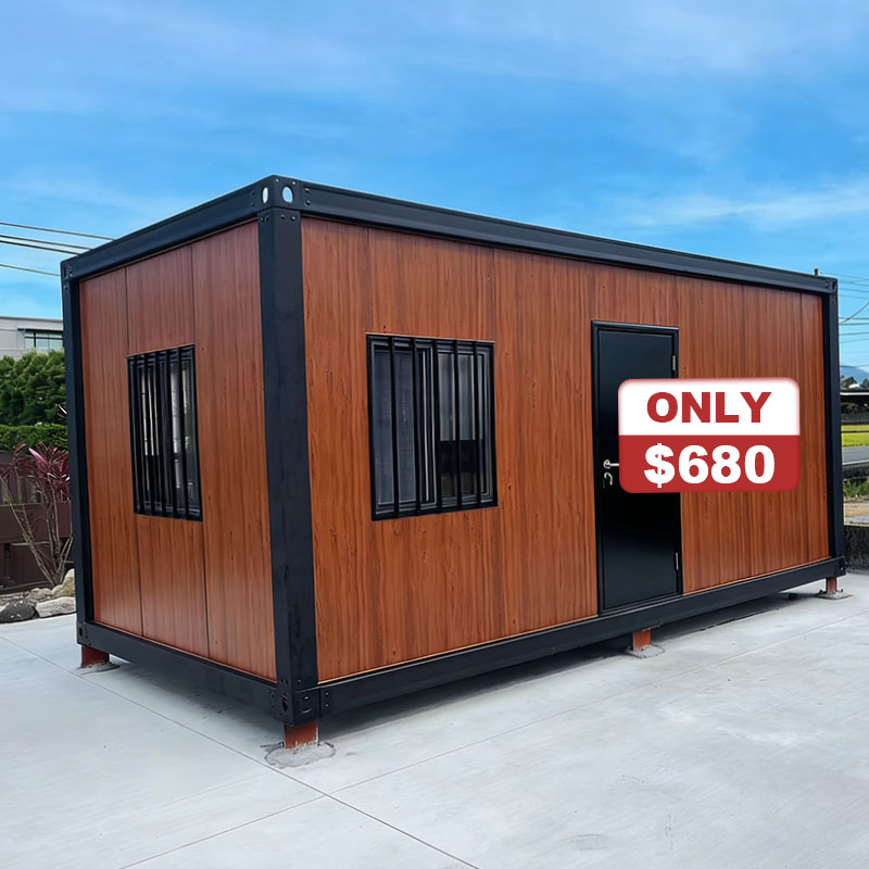 DDP Low Price Light Steel 20ft Flat Pack Container House Prefabricated Container Camping House Detachable Container House
