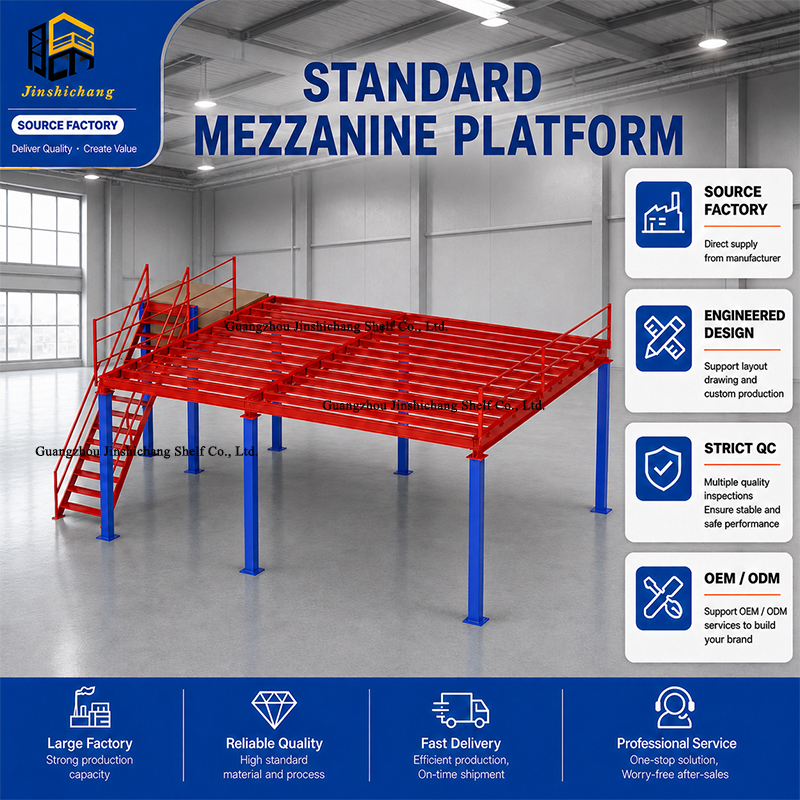 OEM Customized Steel Mezzanine Floor Manufacturer For Warehouse Storage And Factory Projects
