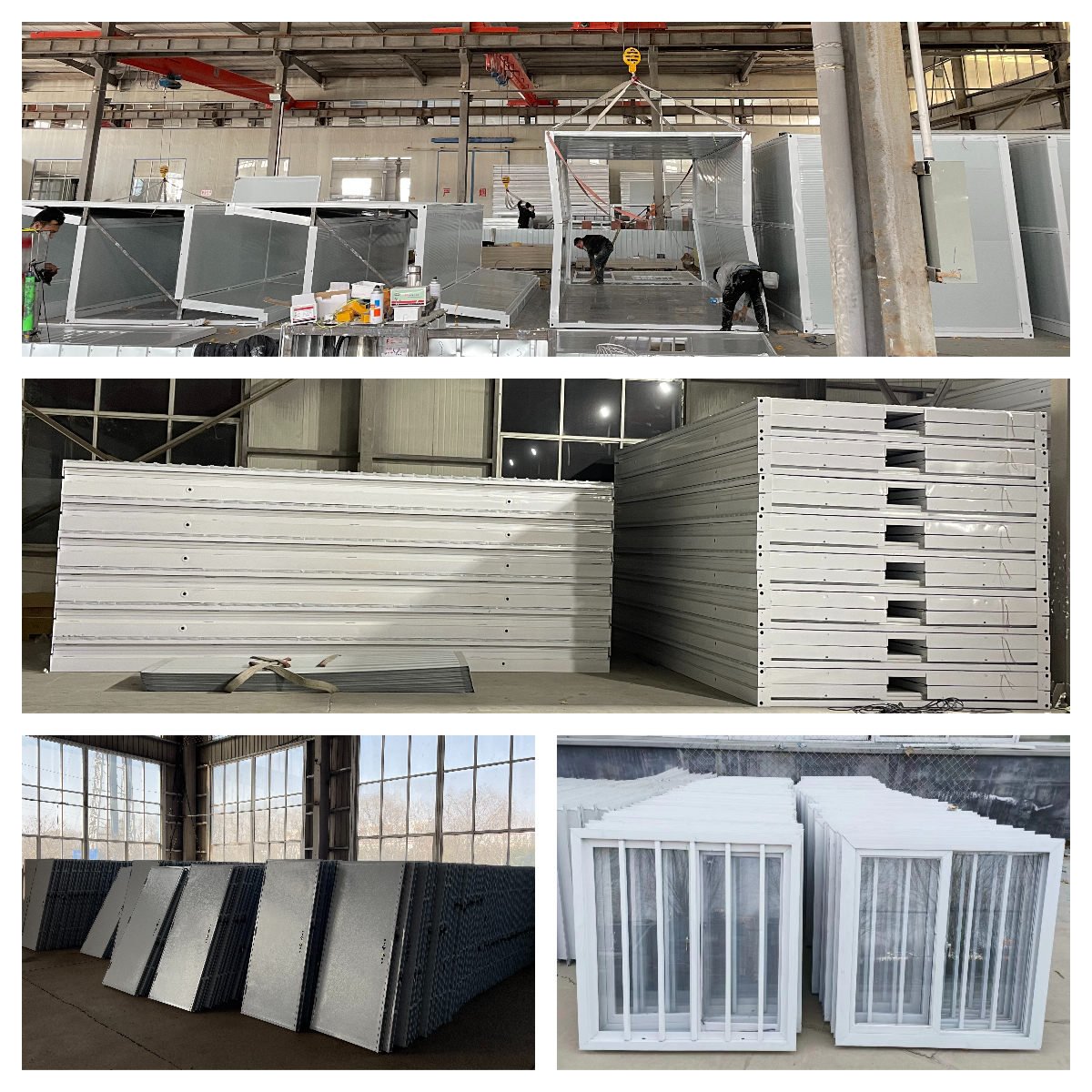 Sandwich panel fabrication area