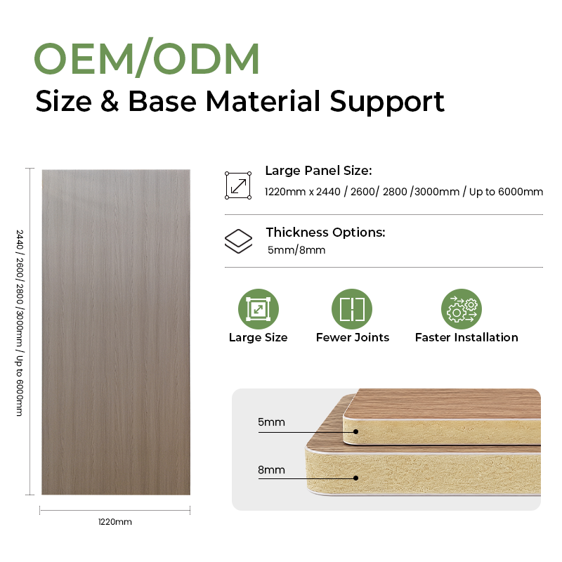 Waterproof Impact-resistant Wall Cladding Panel Interior Hotel Bamboo Charcoal Walnut Solid Wood Veneer Seamless Pvc Wall Panels