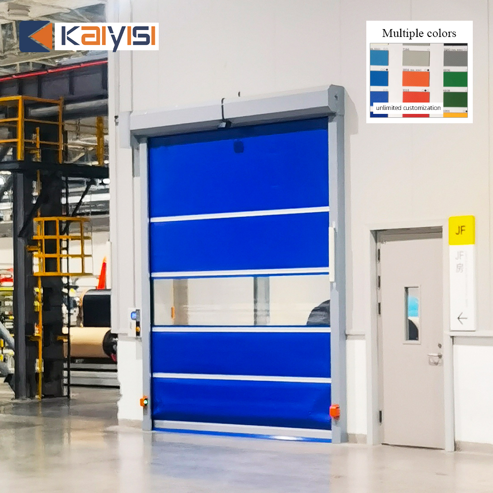 Automatic High Speed Door Fast Roller Shutter PVC Rolling Up Door For Warehouse Industrial Use