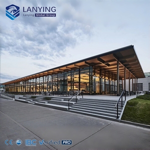 Steel Structure Exhibition Hall Display Center Showroom Building Prefabricated Steel Frame With Mezzanine Floor