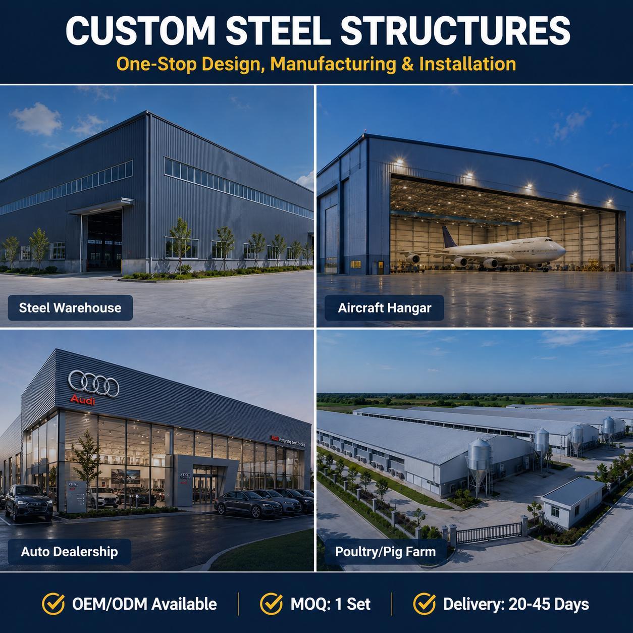 Prefabricated Steel Structure Warehouse Workshop Prefabricated Workshop Prefab Steel Structure High Strength