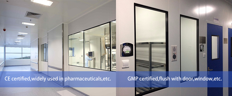 GMP Industrial Metal Fire Resistant Modular Clean Room Partition Panels