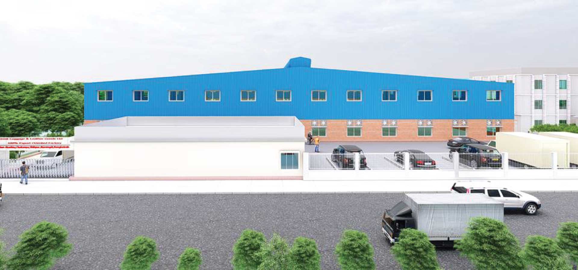 Cantilevered loading dock steel canopy fabricated by Joint Star Steel