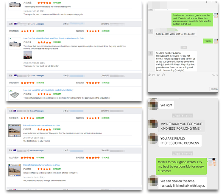 Customer feedback and positive feedback on project cooperation