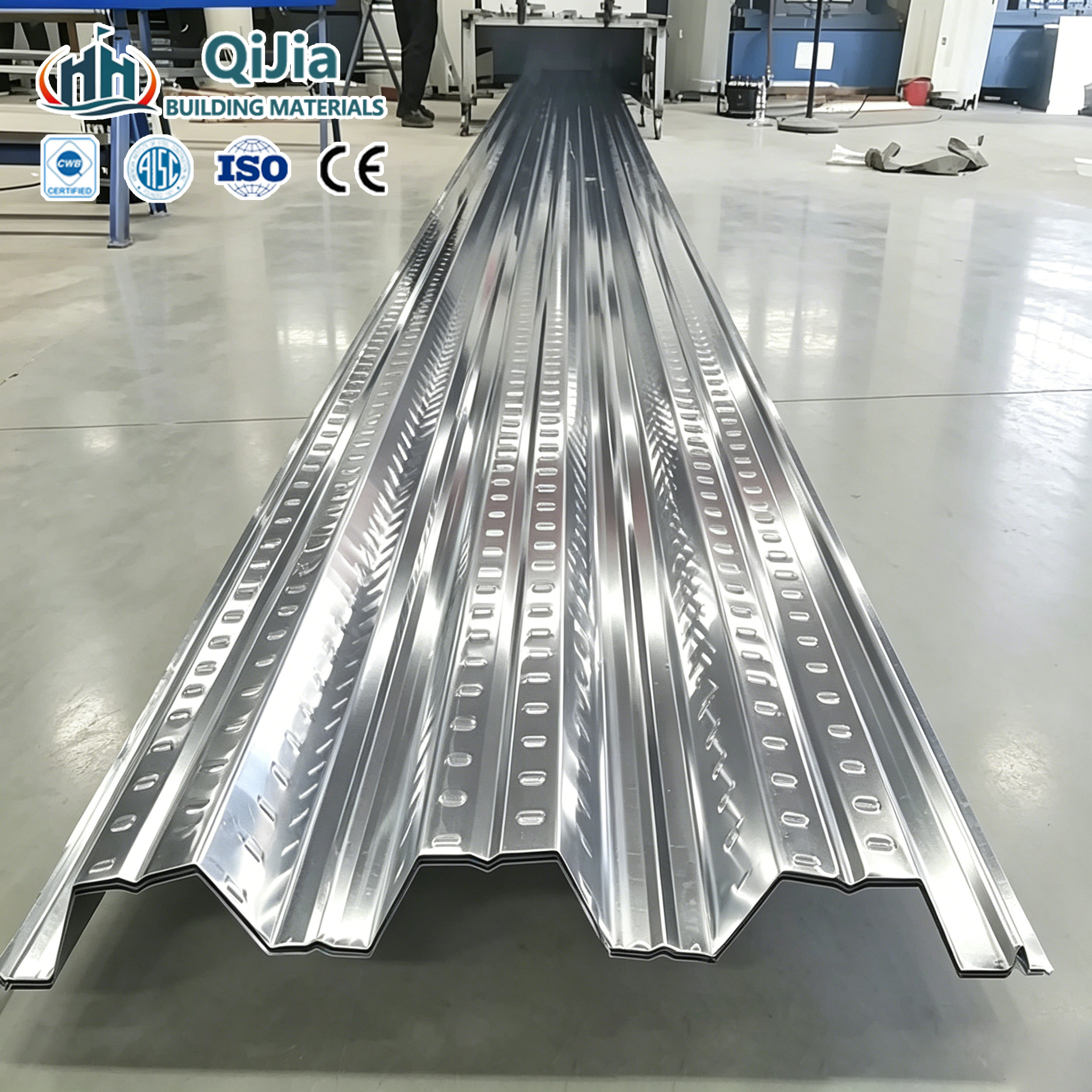 Hot Galvanized Corrugated Steel Floor Decking Sheet for Metal Building Structures ASTM Standard Cutting Welding Available