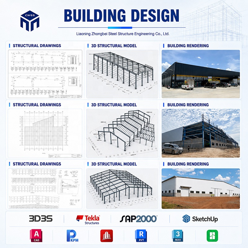 Prefab Q355 Fire Resistance Steel Structure Warehouse Structure Construction With Insulated Wall Panels For Industrial Logistics