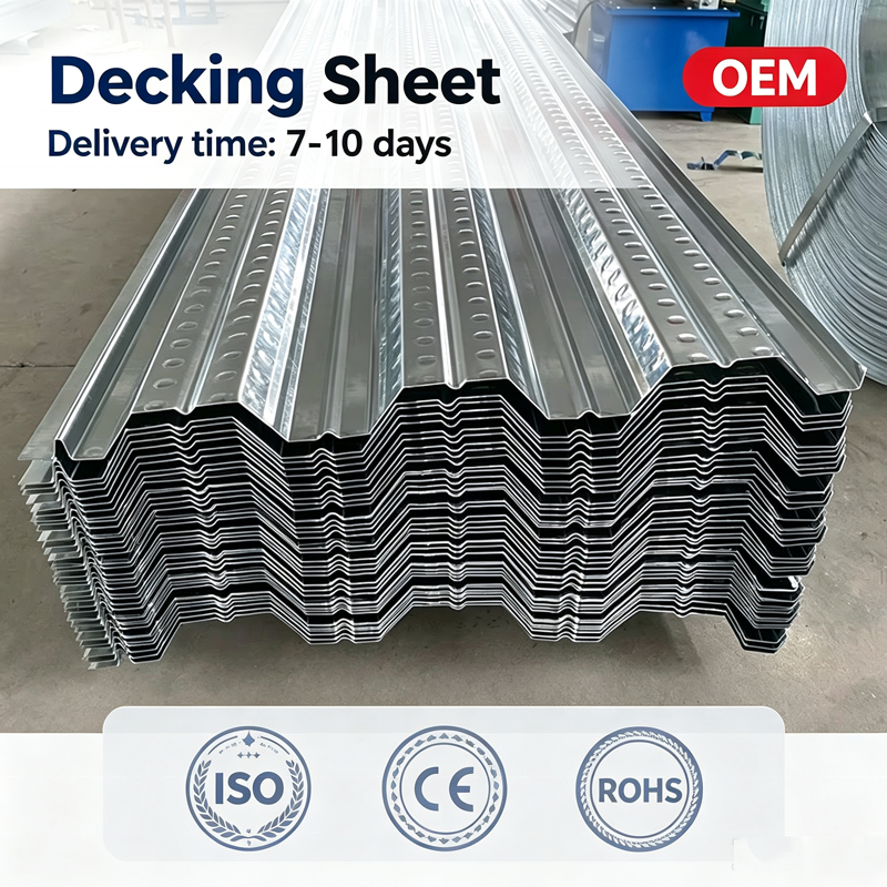 750 Type Extrusion Profiles Manufacturer Metal Deck Galvanized Steel Floor Decking Sheets Corrugated Metal Decking