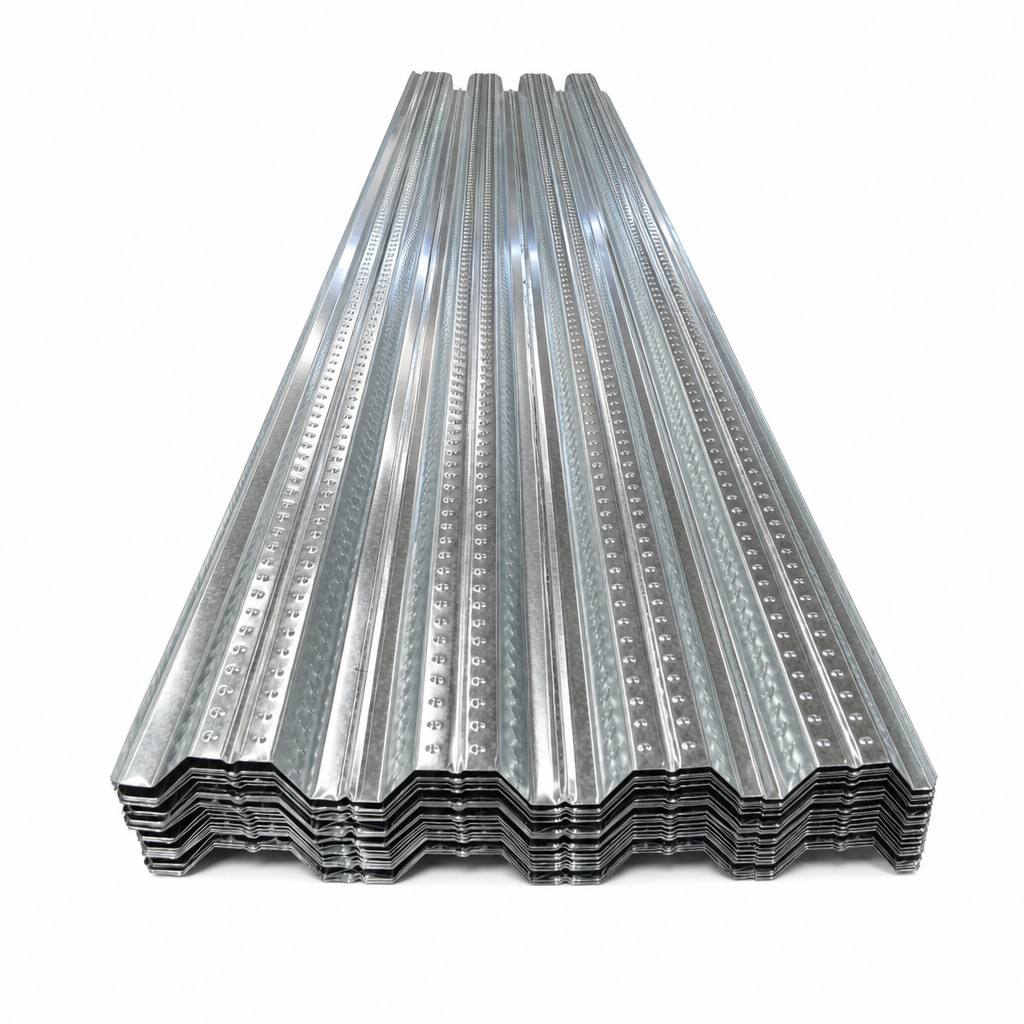 Modern Corrugated Open Rib Galvanized Steel Floor Decking Panel for Steel Frame Building Construction Wall & Decoration Use