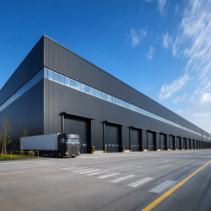 Custom Large Prefabricated Steel Structure Warehouse Industrial Workshop Building With Insulated Sandwich Panels