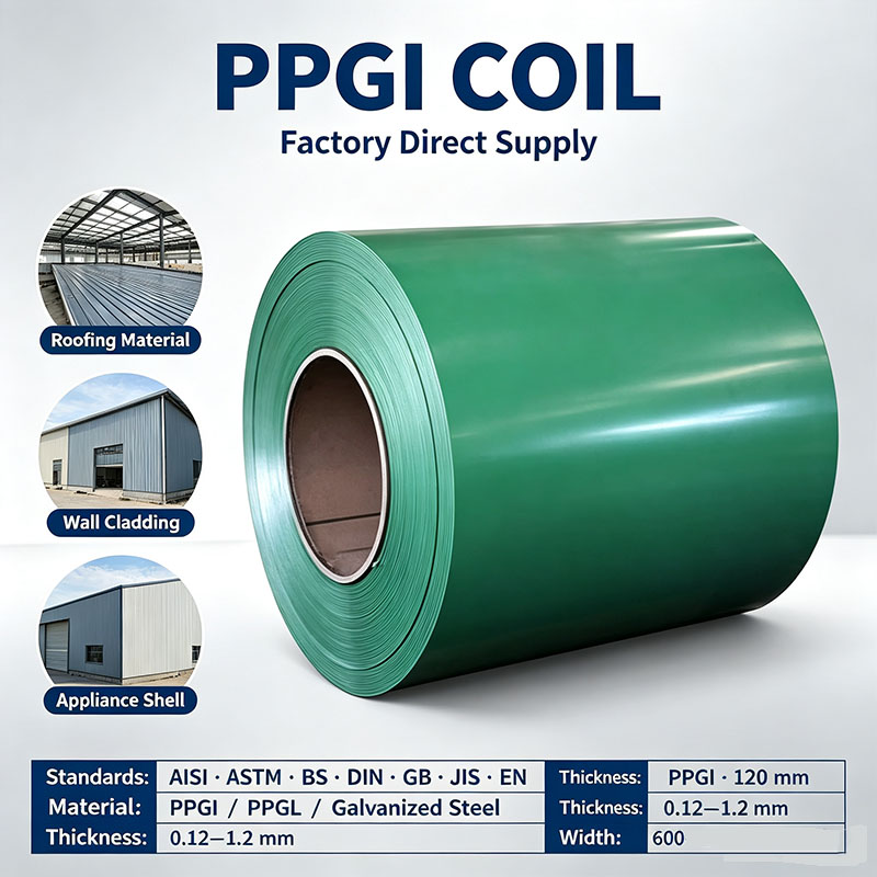 PPGI Steel Coil Prepainted Galvanized Roofing Sheets 0.58mmx1220 White Color Coated Bending Cutting Welding BIS SASO Certified