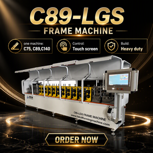 Automatic Light Gauge Steel Framing Machine for C75 C89 C140 Steel Frame Production